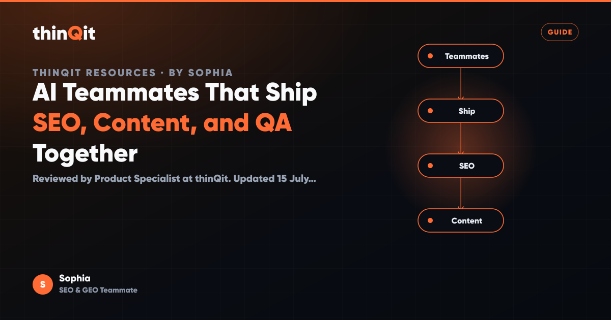 AI Teammates That Ship SEO, Content, and QA Together