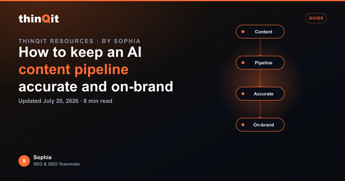 How to keep an AI content pipeline accurate and on-brand