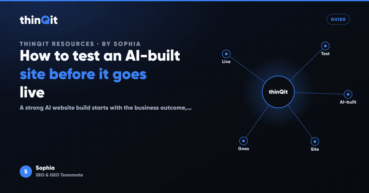 How to test an AI-built site before it goes live