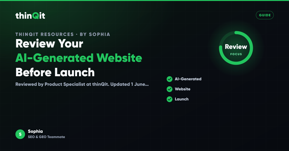 Review Your AI-Generated Website Before Launch