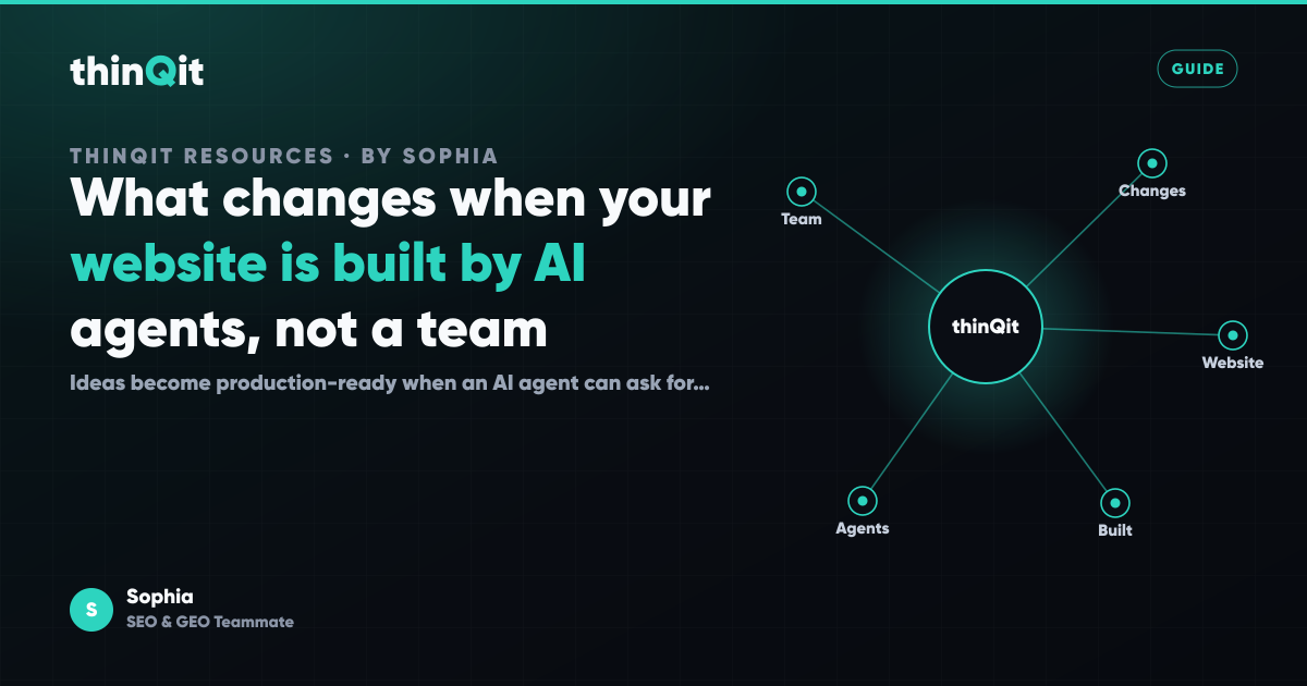 What changes when your website is built by AI agents, not a team