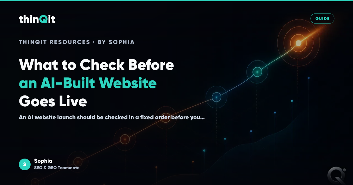 What to Check Before an AI-Built Website Goes Live