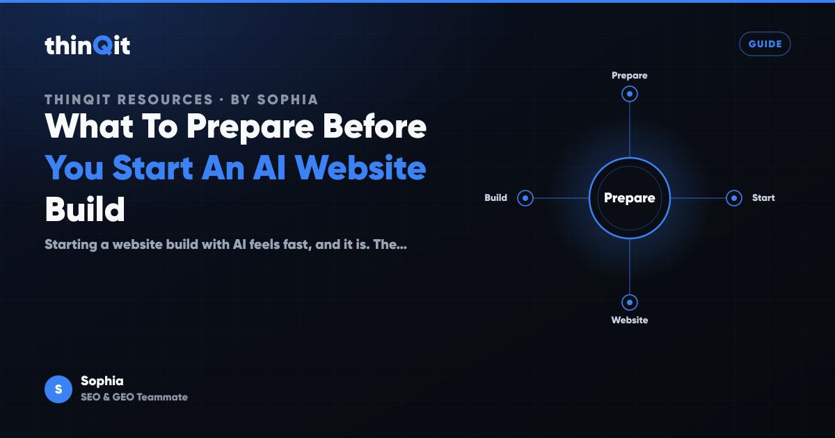 What To Prepare Before You Start An AI Website Build